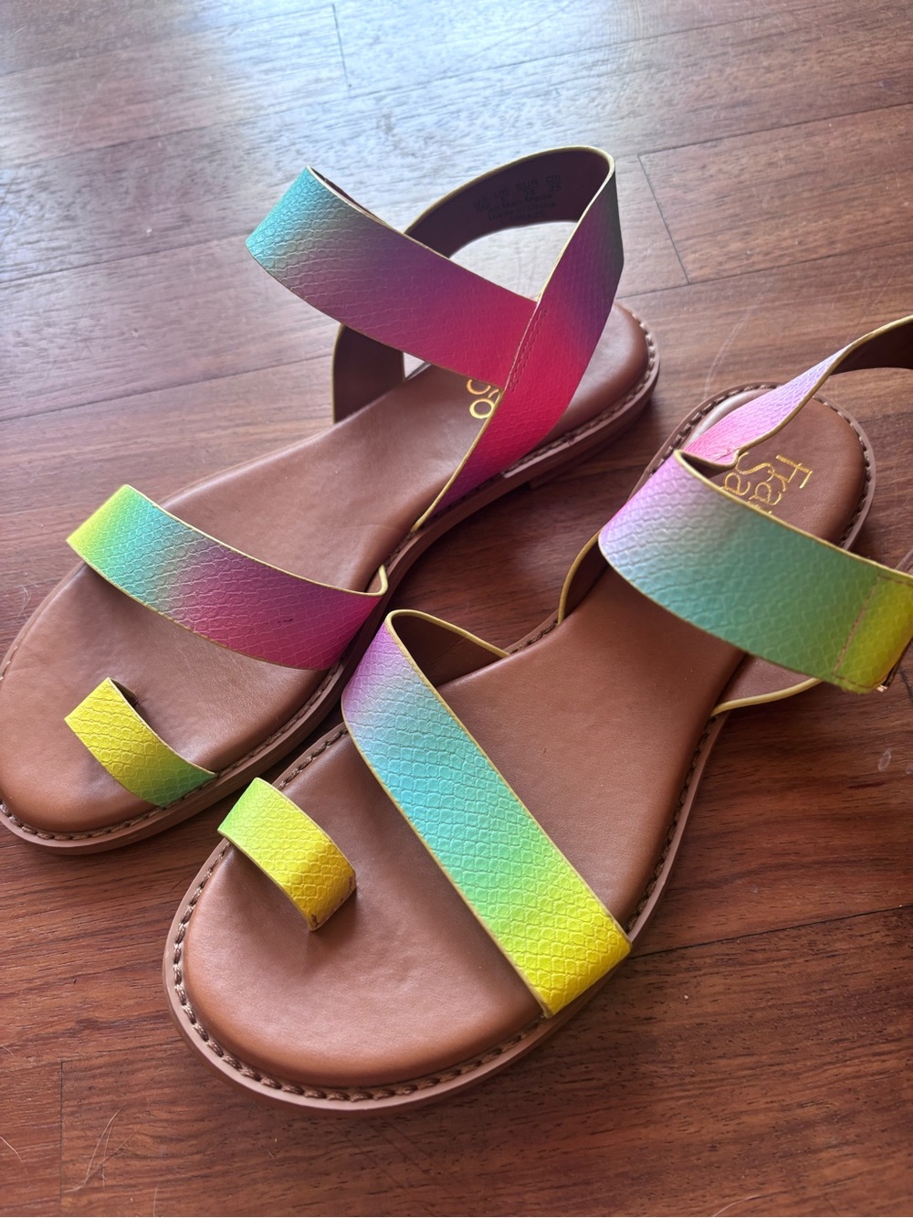 Franco Sarto Multicolor Gradient Strap Sandals